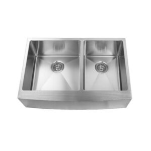 60/40 Farmhouse Handmade Double Bowl Sink.