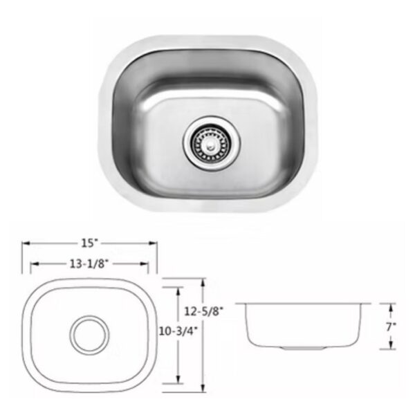 1513 Stainless Steel Bar Sink.