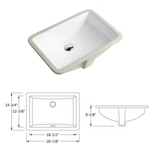 1812 Porcelain Vanity Sink.