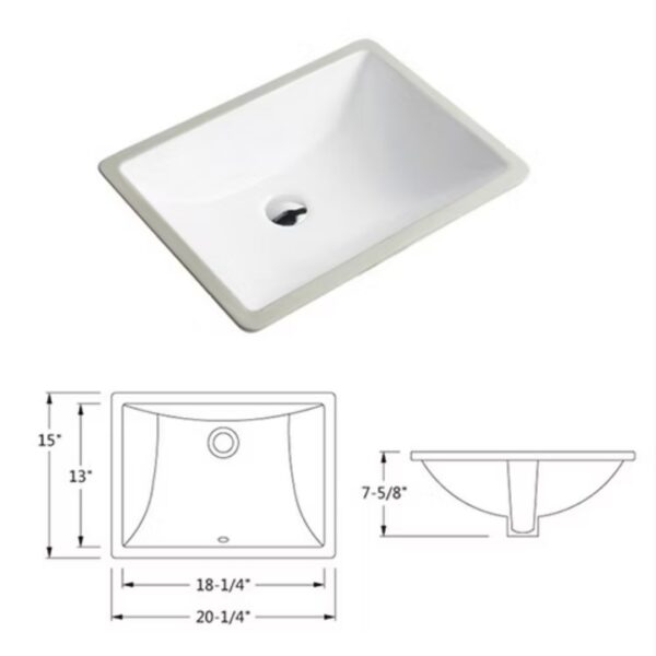 1813 Porcelain Vanity Sink.