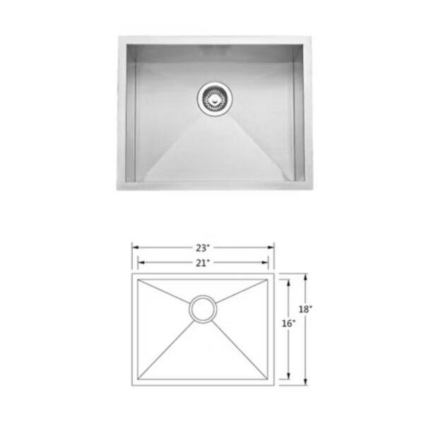 2318 Handmade Single Bowl Sink.