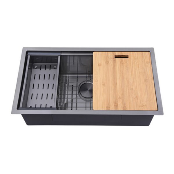3016 Stainless Steel Workstation Single Bowl Sink (with Accessories).