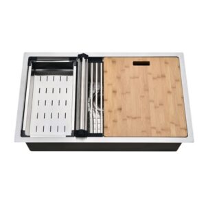 3016 Stainless Steel Workstation Single Bowl Sink (with Accessories).