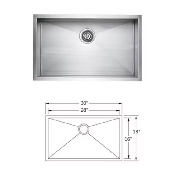 3018 Handmade Single Bowl Sink.