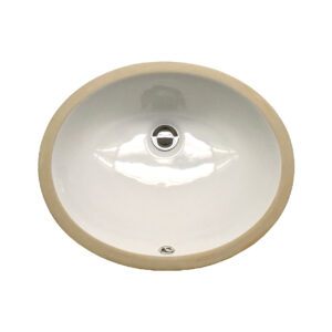 Oval Porcelain Undermount Bathroom Sink