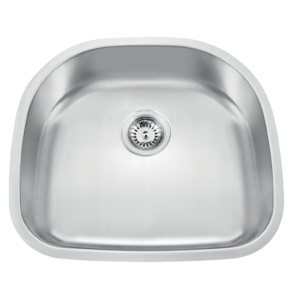 23” x 21” D-Shape Single Bowl Kitchen Sink