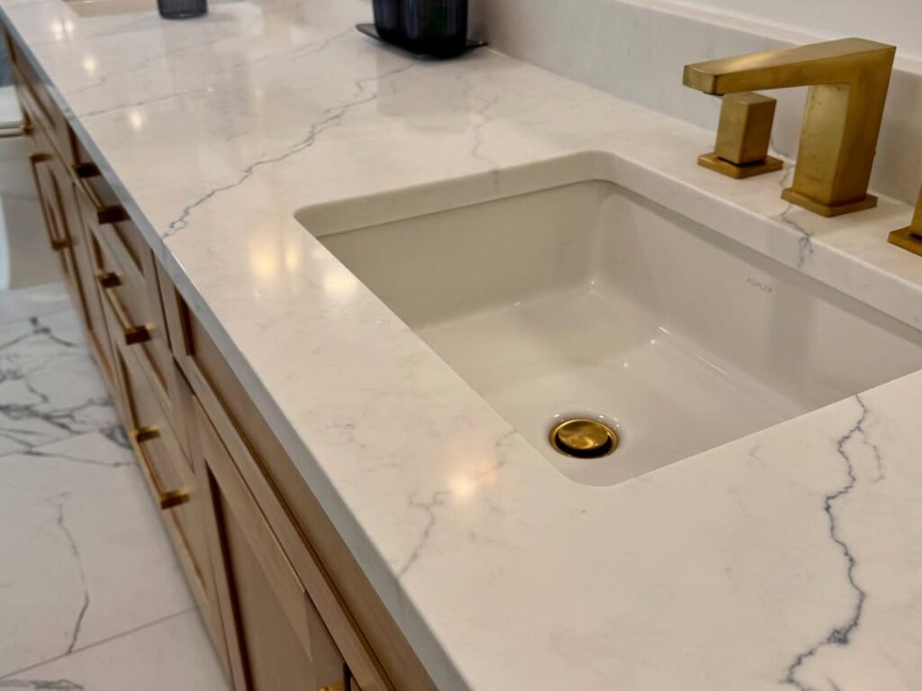 Quartz MSI Calacatta Miraggio Cielo countertop — Prime Countertops installation Gaithersburg MD