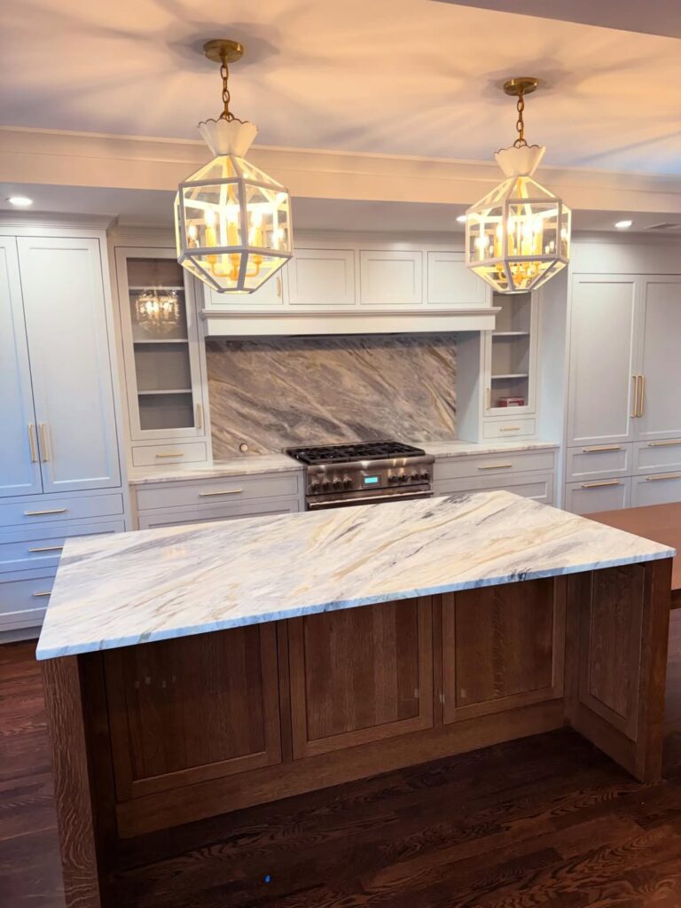 Quartzite Calacatta Bluette Honed countertop — Prime Countertops installation Gaithersburg MD